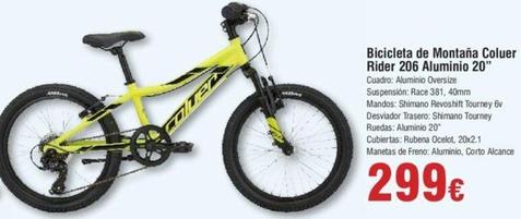 Oferta de Shimano - Bicicleta De Montaña Coluer Rider 206 Aluminio 20" por 299€ en Froiz