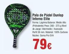 Oferta de Dunlop - Pala De Pádel Inferno Elite por 79€ en Froiz