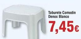 Oferta de Taburete Comodín Denox Blanco por 7,45€ en Froiz