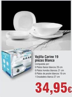 Oferta de Luminarc - Vajilla Carine 19 Piezas Blanca por 34,95€ en Froiz