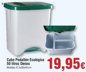 Oferta de Denox - Cubo Pedalbín Ecológico 50 Litros por 19,95€ en Froiz