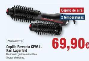 Oferta de Rowenta - Cepillo CF961L Karl Lagerfeld por 69,9€ en Froiz