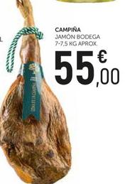 Oferta de Jamón curado por 55€ en Comerco Cash & Carry