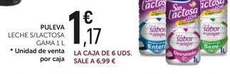 Oferta de Puleva - Leche S/Lactosa por 1,17€ en Comerco Cash & Carry