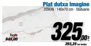 Oferta de Plat Dutxa Imagine Zenon por 325€ en Ferrolan