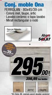 Oferta de Muebles de baño por 295€ en Ferrolan