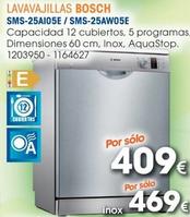 Oferta de Bosch - Lavavajillas SMS-25A105E/SMS-25AW05E por 409€ en Master Cadena