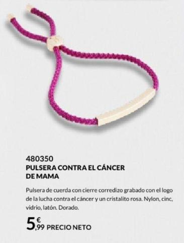 Oferta de Avon - 480350 Pulsera Contra El Cáncer De Mama por 5,99€ en AVON