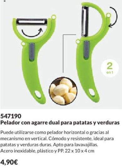 Oferta de Avon - Pelador Con Agarre Dual Para Patatas Y Verduras por 4,9€ en AVON