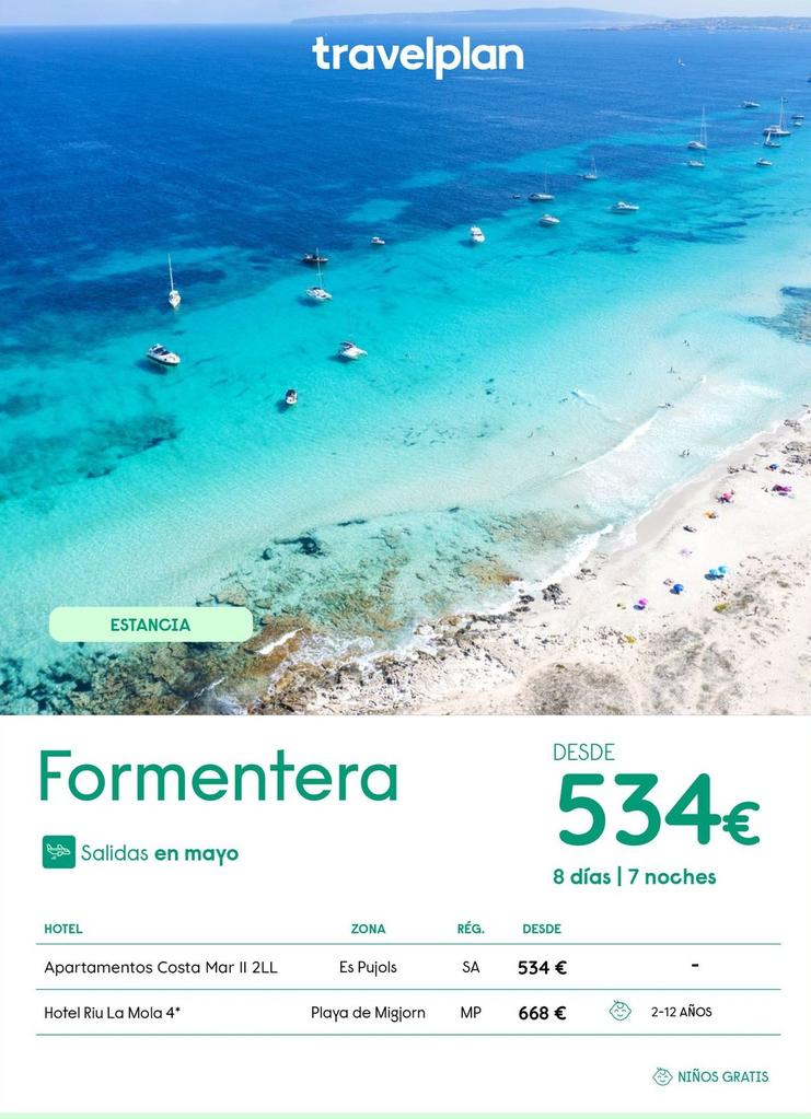 Oferta de Travelplan - Formentera por 534€ en Travelplan