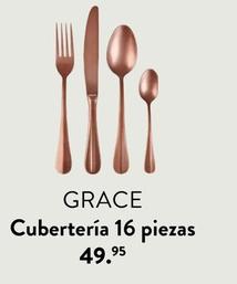 Oferta de Grace Cubertería 16 Piezas por 49,95€ en Casa
