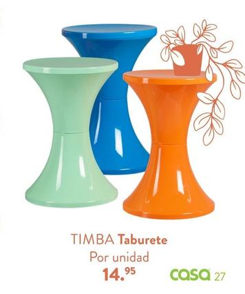 Oferta de Timba Taburete por 14,95€ en Casa
