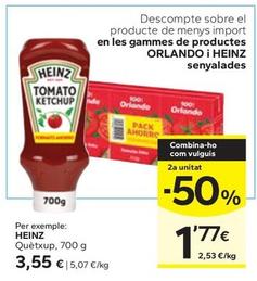 Oferta de Heinz - Quetxup por 3,55€ en Caprabo