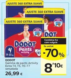 Oferta de Dodot - Gamma De Pants Activity Extra T4 por 26,99€ en Caprabo