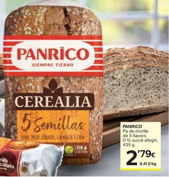 Oferta de Panrico - Pa De Motile De 5 Llavors 0% Sucre Afegit por 2,79€ en Caprabo