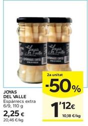 Oferta de Joyas Del Valle - Esparrecs Extra 6/9 por 2,25€ en Caprabo
