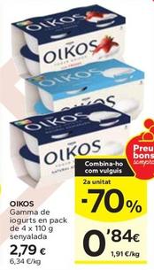 Oferta de Oikos - Gamma De Iogurts Senyalada por 2,79€ en Caprabo