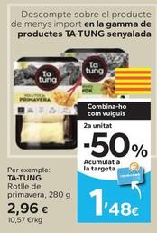 Oferta de Ta Tung - Rotlle De Primavera por 2,96€ en Caprabo