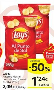 Oferta de Lay's - Patates Xips Al Punt De Sal, Format Estalvi por 2,49€ en Caprabo