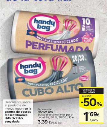 Oferta de Handy Bag - Bossa D'escombraries Per A Cubell Alt por 3,39€ en Caprabo