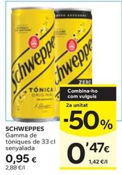 Oferta de Schweppes - Gamma De Toniques por 0,95€ en Caprabo