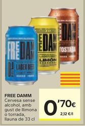 Oferta de Free Damm - Cerveza Sense Alchol 0,0 por 0,7€ en Caprabo