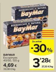 Oferta de Baymar - Escopinyes 40/50 por 4,69€ en Caprabo