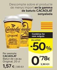 Oferta de Cacaolat - Batut De Cacau Original por 1,57€ en Caprabo