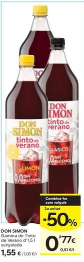 Oferta de Don Simón - Gamma De Tinto De Verano por 1,55€ en Caprabo
