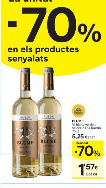 Oferta de Blume - Vi Blanc Verdejo Selecció Do Rueda por 5,25€ en Caprabo