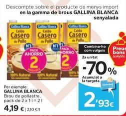 Oferta de Gallina Blanca - Brou De Pollastre por 4,19€ en Caprabo