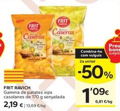 Oferta de Frit Ravich - Gamma De Patates Xips Casolanes por 2,19€ en Caprabo