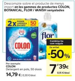 Oferta de Colon - Detergent En Pols, 50 Dosis por 14,79€ en Caprabo