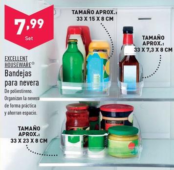 Oferta de Excellent Houseware - Bandejas Para Nevera por 7,99€ en ALDI