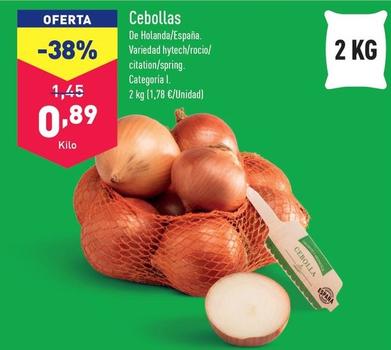 Oferta de Cebollas por 0,89€ en ALDI