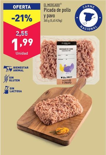 Oferta de El Mercado - Picada De Pollo Y Pavo por 1,99€ en ALDI