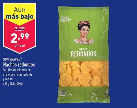 Oferta de Sun Snacks - Nachos Redondos por 2,99€ en ALDI