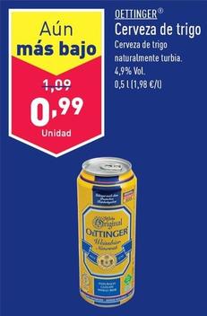 Oferta de Oettinger - Cerveza De Trigo por 0,99€ en ALDI