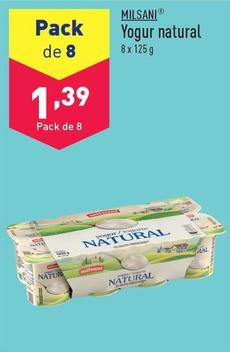 Oferta de Milsani - Yogur Natural por 1,39€ en ALDI