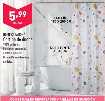 Oferta de Home Creation - Cortina De Ducha por 5,99€ en ALDI