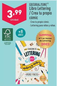Oferta de Editorial Point - Libro Lettering / Crea Tu Propio Comic por 3,99€ en ALDI