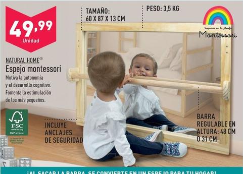 Oferta de Natural Home - Espejo Montessori por 49,99€ en ALDI