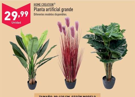 Oferta de Home Creation - Planta Artifical Grande por 29,99€ en ALDI
