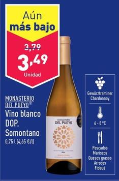 Oferta de Monasterio Del Pueyo - Vino Blanco Dop por 3,49€ en ALDI