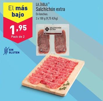 Oferta de La Tabla - Salchichón Extra por 1,95€ en ALDI