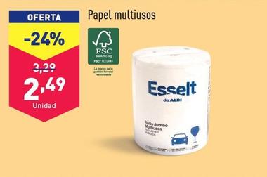 Oferta de Esselt - Papel Multiusos por 2,49€ en ALDI