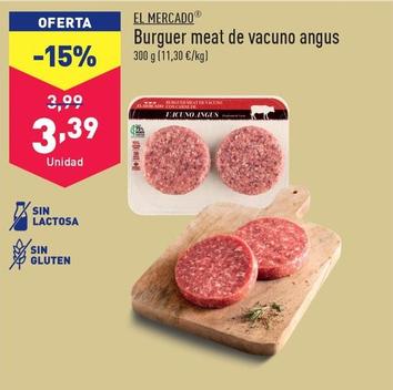 Oferta de El Mercado - Burguer Meat De Vacuno Angus por 3,39€ en ALDI