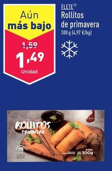 Oferta de Flete - Rollitos De Primavera por 1,49€ en ALDI