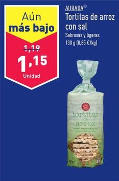 Oferta de Aurada - Tortitas De Arroz Con Sal por 1,15€ en ALDI