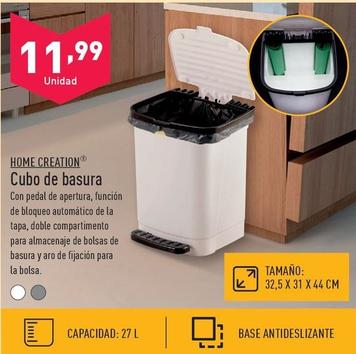 Oferta de Home Creation - Cubo De Basura por 11,99€ en ALDI